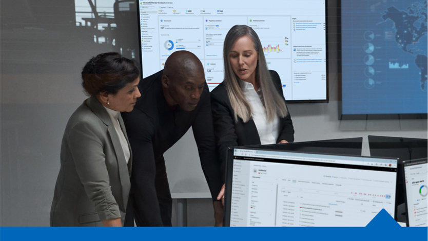 A team of professionals analyzing data.